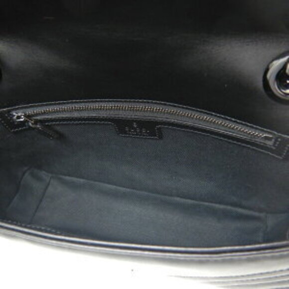 Gucci GG Marmont Shoulder Bag Black Leather - Picture 6 of 10